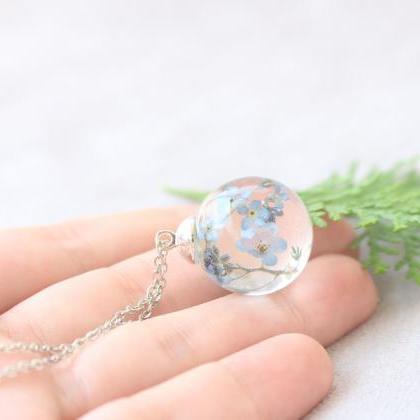 Real Forget Me Not Necklace, Unique Wedding..