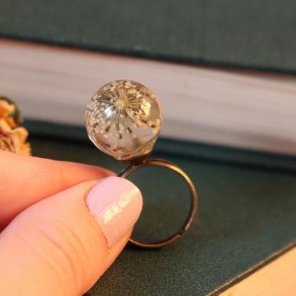 Real Flower Ring, Unique Rings For Women, Antique..