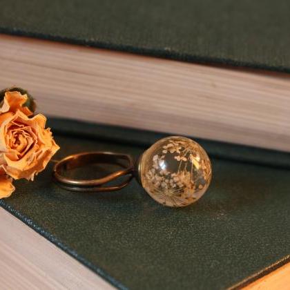 Real Flower Ring, Unique Rings For Women, Antique..