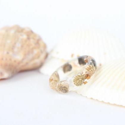 Unique Rings, Sea Shell Ring, Resin Rings,..
