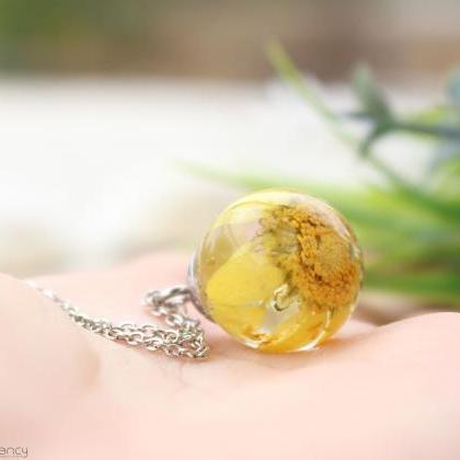 Real Sunflower Necklace, Birthday Gifts For Her,..