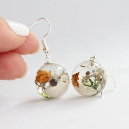 One Of A Kind Earrings, Living Plant Jewelry,..