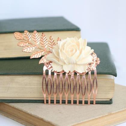 Rose Gold Wedding Hair Accessories , Rose Gold..
