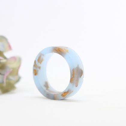 Blue Resin Ring, Anniversary Gifts For Wife, Rings..
