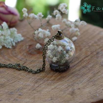 Unique Necklace Handmade, Real Flower Necklace..