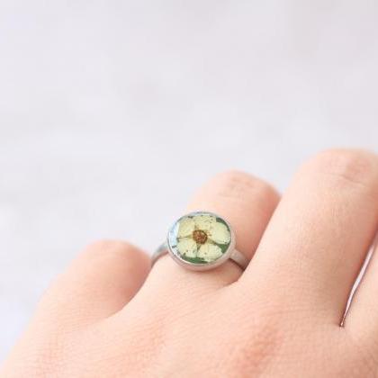 Real Flower Ring - Unique Rings - Minimalist Ring..