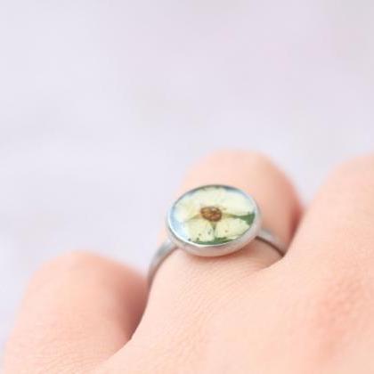 Real Flower Ring - Unique Rings - Minimalist Ring..