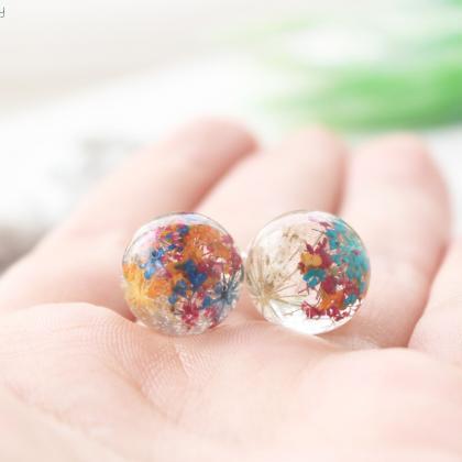 Summer Earrings Studs, Rainbow Color Earrings..