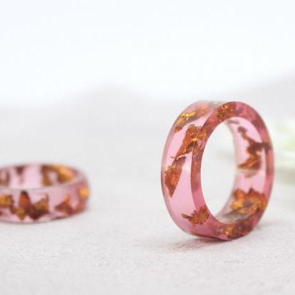 Pink Rings For Women, Resin Ring Pink, Resin..