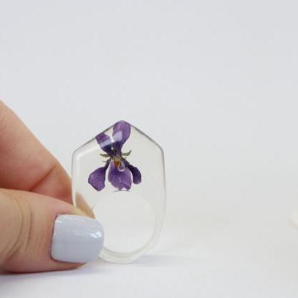Violet Flower Ring, Real Violet Flowers, Flower..