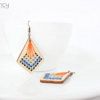 Cross Stitch Earrings, Unique Christmas Gifts For..