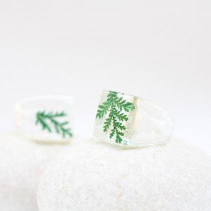 Anniversary Gift Rings From Pressed Flowers, Women..