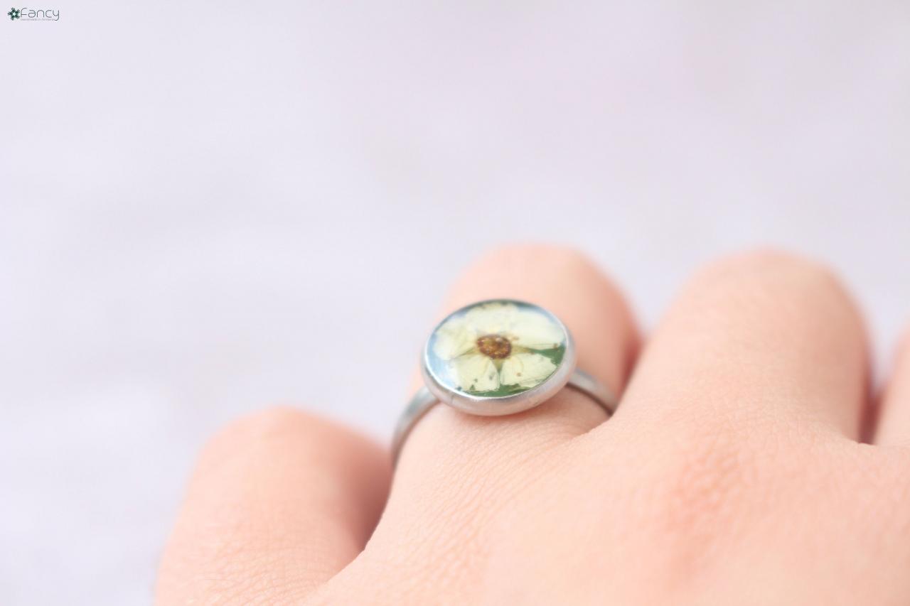 Child fancy resin and green rhinestone Adjustable ring
