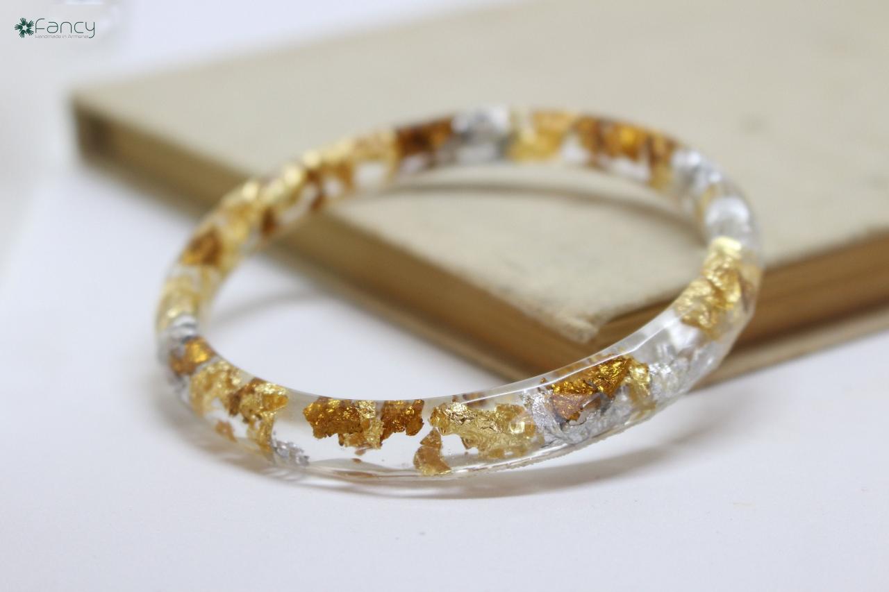 Unique Bracelets For Women, Resin Bangle Bracelets, Metal Resin Jewelry, Faceted Bracelet, Bridesmaid Gift Bracelet, Armenian Jewelry