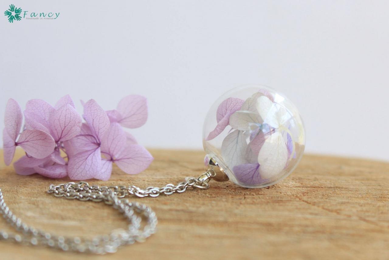 Will You Be My Bridesmaid Gift Necklace , Real Flower Jewelry , Botanical Jewelry, Unique Gift Idea, Birthday Gift For Women