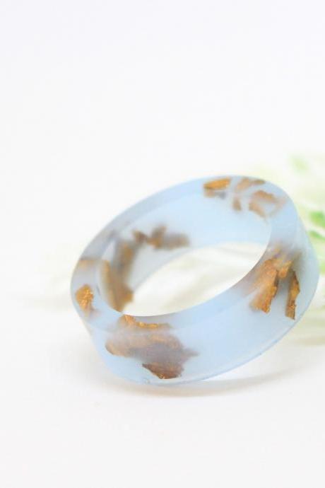Blue resin ring, anniversary gifts for wife, rings for gift, blue rings for women, blue ring bride, thin blue ring, blue gift ideas, Armenia