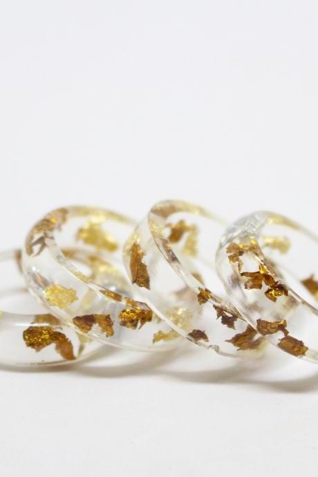 Resin Ring With Gold Flakes, Resin Ring Wedding, Crystal Resin Ring, Clear Resin Rings, Rings For Him And Her, Men&amp;amp;#039;s Resin Ring,