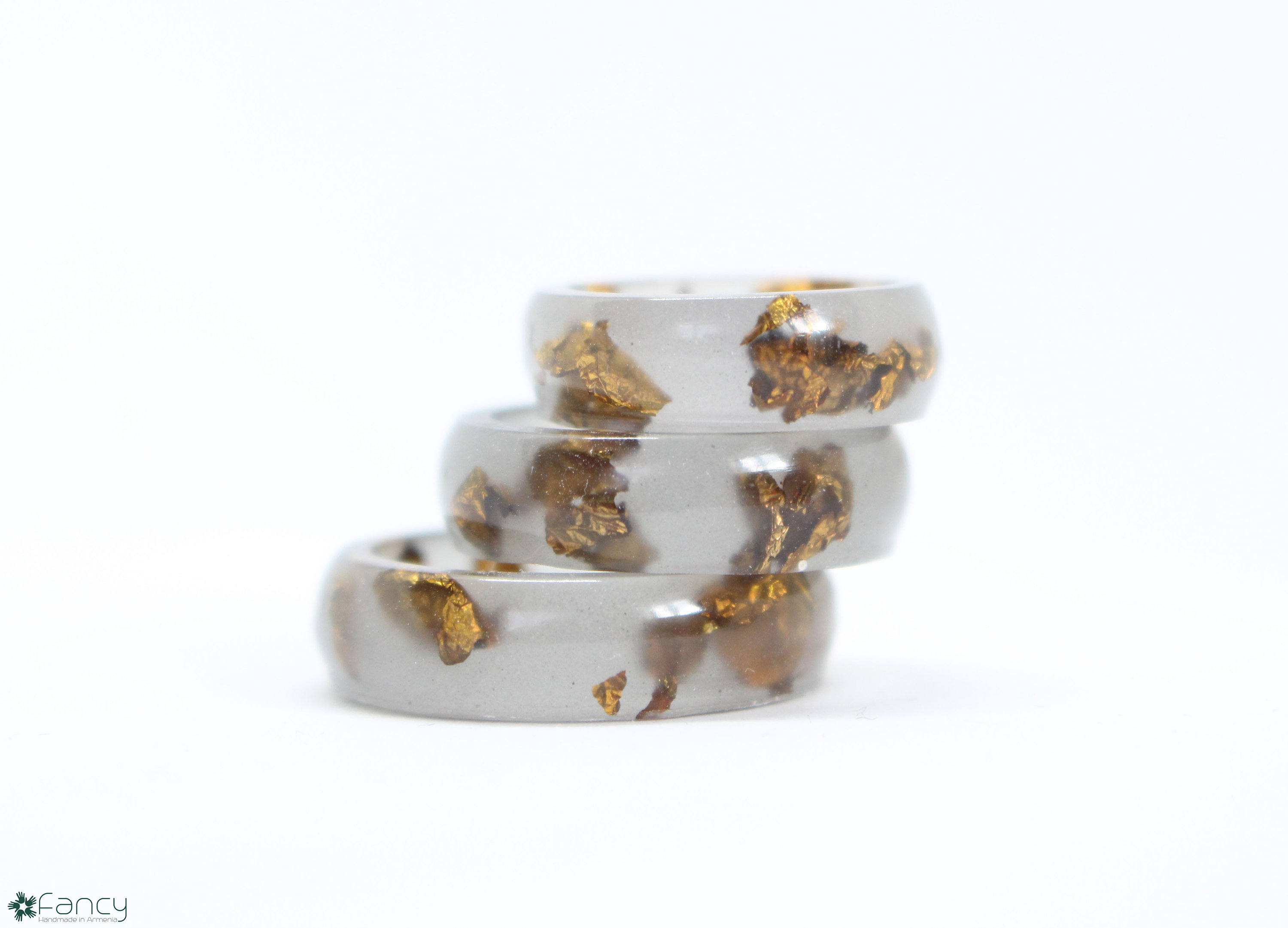 Mens Resin Ring, Copper Resin Ring, Gray Rings, Men's Birthday Gift ...