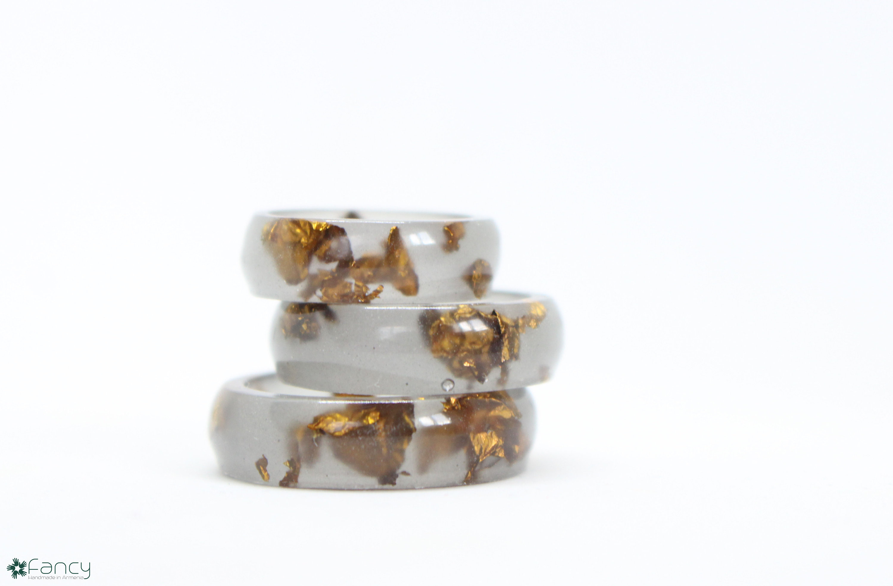 Mens Resin Ring, Copper Resin Ring, Gray Rings, Men's Birthday Gift ...