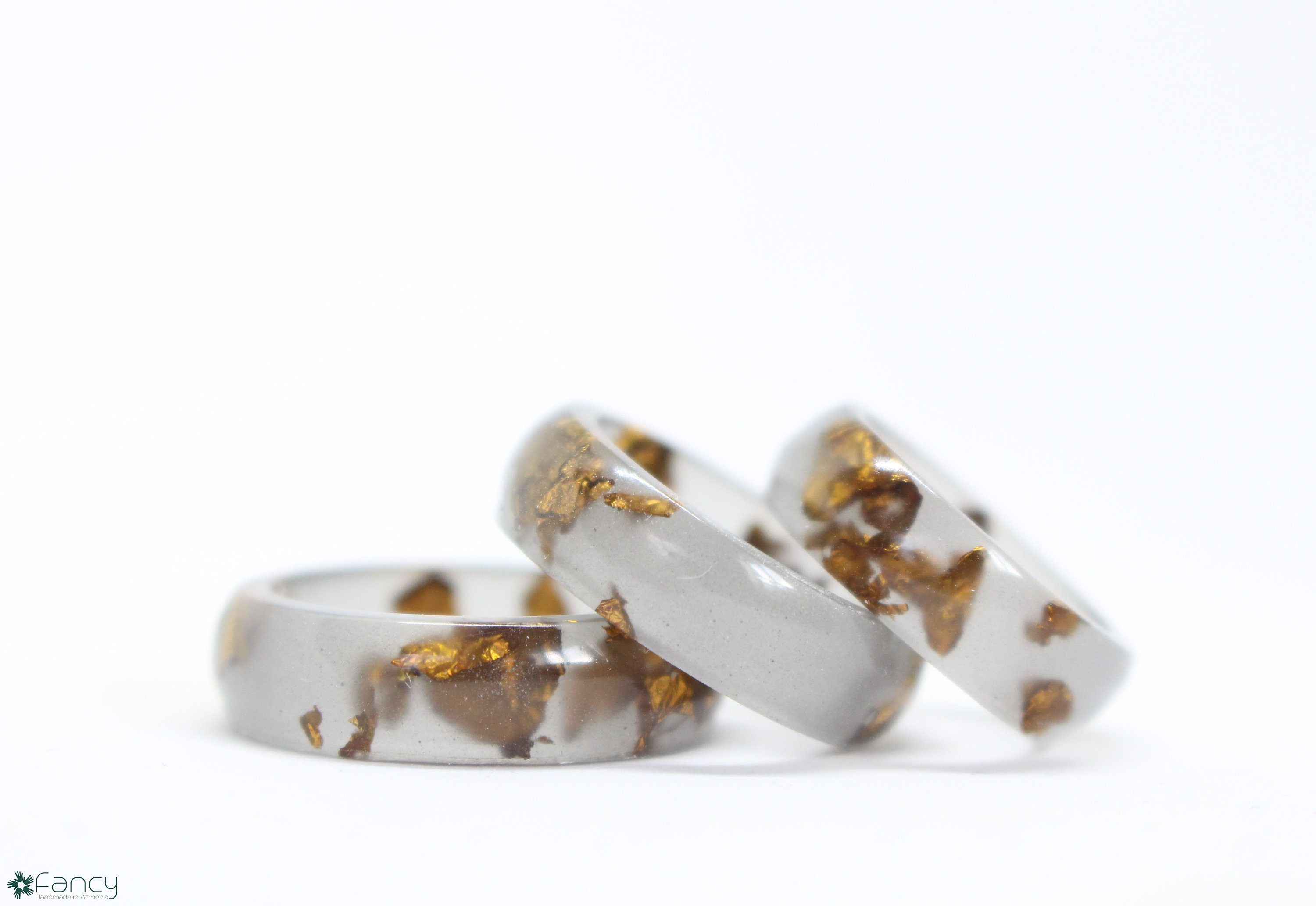 Mens Resin Ring, Copper Resin Ring, Gray Rings, Men's Birthday Gift ...
